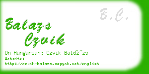 balazs czvik business card